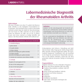 Labormedizinische Diagnostik der Rheumatoiden Arthritis