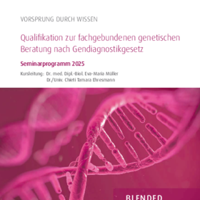 Broschüre: Qualifikation zur fachgebundenen Beratung nach Gendiagnostokgesetz